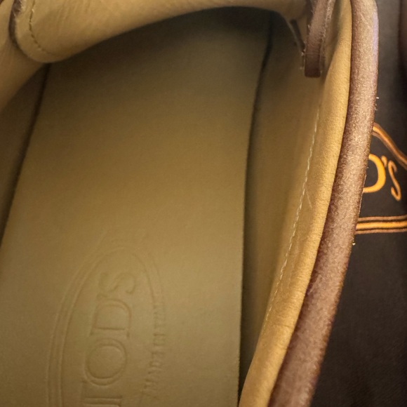 Tod's Tan Leather Slip-On Loafers - Picture 9 of 13